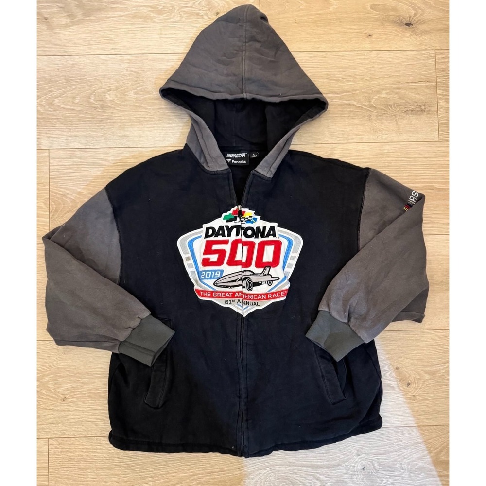 2019 Daytona 500 Hoodie by Fanatics NASCAR Great American Race 61st Annual Small
